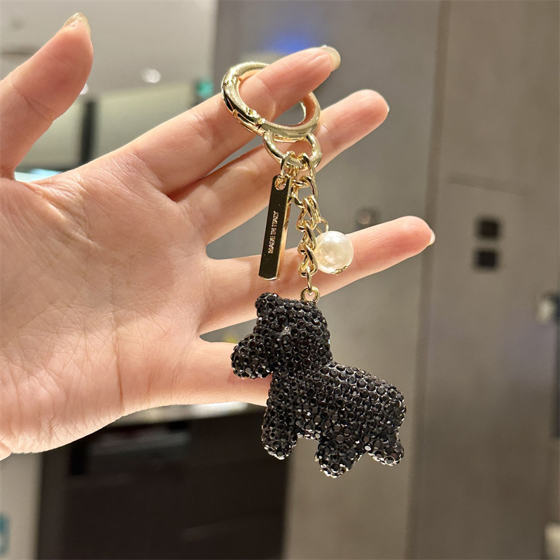 满钻金属钥匙扣ins风韩版独角兽钥匙扣装饰配件创意可爱包包挂件|undefined