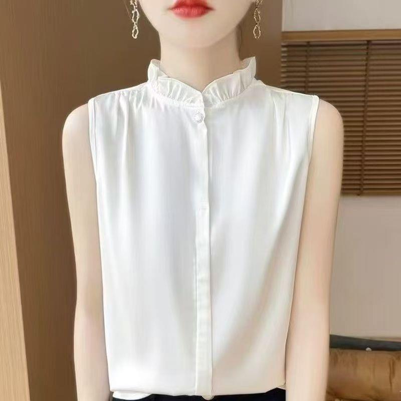 New Chinese-Style Trendy Sleeveless Shirt for Women, Loose Fit, Slimming, Fashionable Inner Wear, Sleeveless Top, Vest, Base Layer
