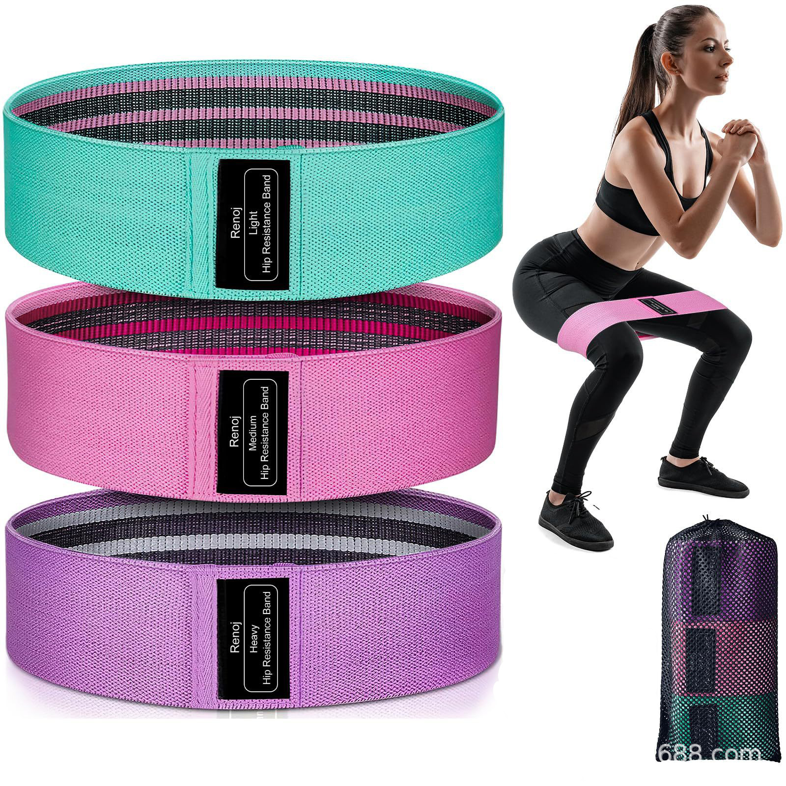 Yoga Resistance Band, Hip Circle, Elastic Band, Fitness Hip Circle, Squat Band, Resistance Circle, Resistance Band, Hip Shaping Band, Butt Lift