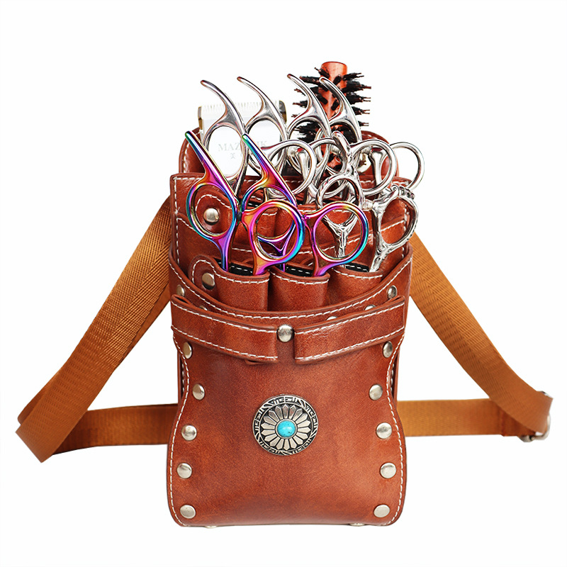 Venta directa de fábrica nueva moda peluquería bolsa de tijeras kit de peluquería peluquería estilista multifuncional riñonera diagonal