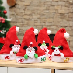 新しいクリスマスのアップリケの漫画の帽子の子供の帽子の子供のクリスマスの帽子のアクセサリーの帽子の装飾の帽子の親子のクリスマスの帽子