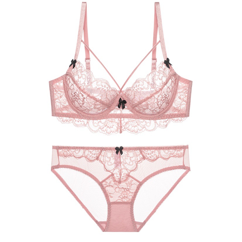 Sujetador francés más tamaño de las mujeres encaje arco la muchacha Correa hombro desgaste exterior pecho conformación pequeña ropa interior traje