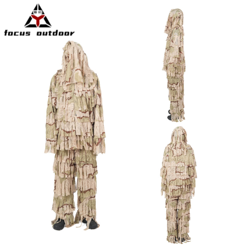 Ropa de camuflaje de terreno del desierto CS entrenamiento deportivo Geely ropa de poliéster respirable anti-desgarro ropa de observación de aves fotografía al aire libre