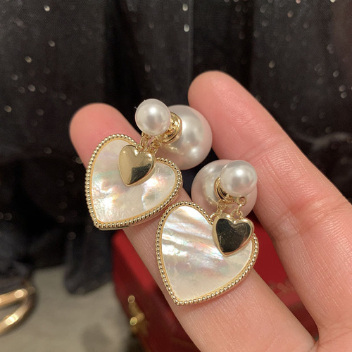 Large pearl earrings women's earrings retro earrings earrings 925 high-end earrings niche earrings earrings