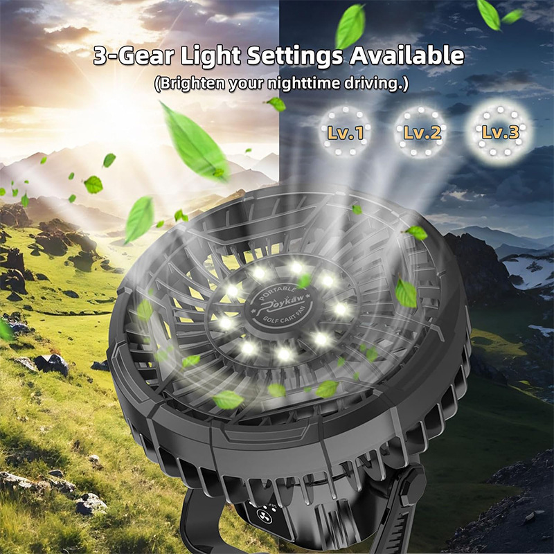 Ventilador Colgante Portátil para Camping USB con Control Remoto y Luz LED para Tienda de Campaña image 3
