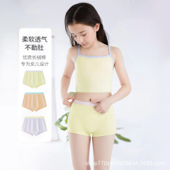 子供下着純綿クラス A 綿 7A 抗菌股女の子ボクサーブリーフ小、中、大子供女の子下着卸売