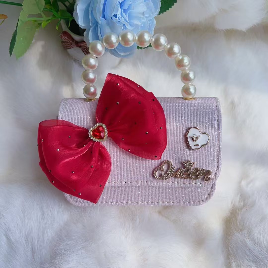 Melody bow bolso de princesa bolso de perla bolso de Año Nuevo bolso de cambio accesorios cadena de hombro