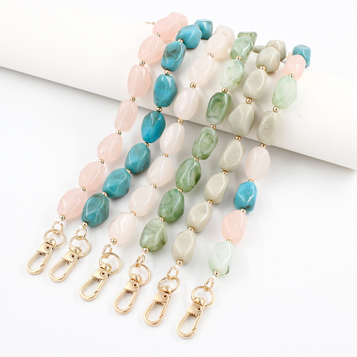 30g Weight Bag Chain Bag Accessories Type 1 Piece Quantity Casual, Holiday, Daily Occasion Acrylic Material Color Block Pattern Elegant, Retro Style 1 Piece Acrylic Color Block Bag Chain 3