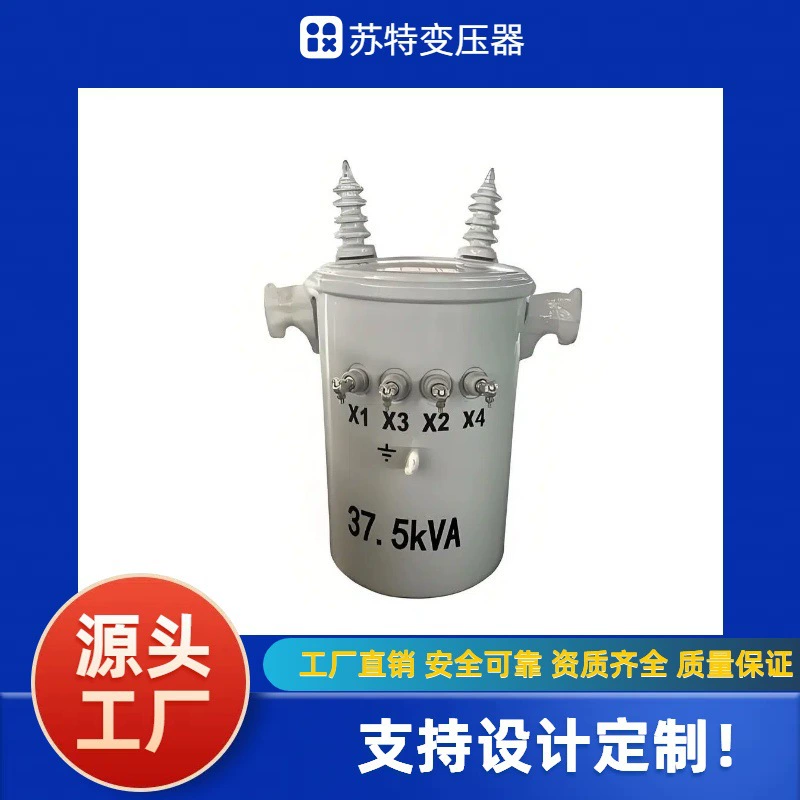 D11-37.5KVA Однофазный цилиндрический масляный трансформатор на опоре 6 кВ/10 кВ Поддержка Производитель Дизайн