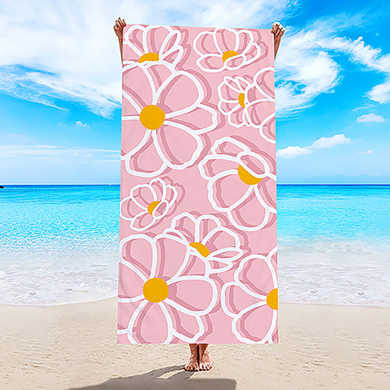 Amazon Microfiber Beach Towel Absorbent Sports Towel Flamingo Digital Print Adult Shawl