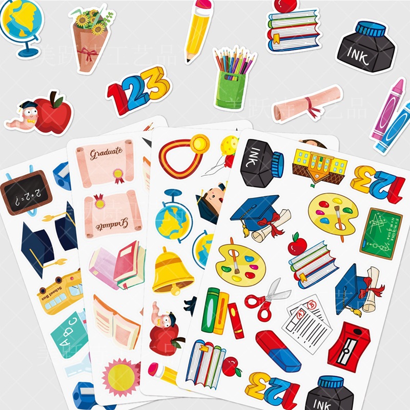 Pegatinas de decoración de fiesta de graduación de Kindergarten transfronterizo temporada de graduación decoración de regalo pegatinas adhesivas pegatinas de sellado
