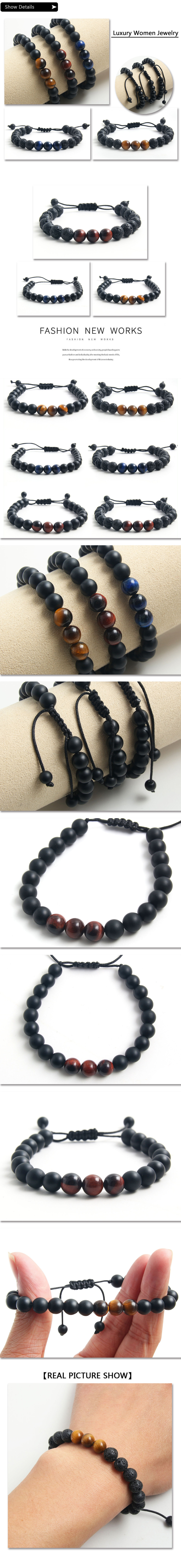 20g Weight Bracelets Classification 1 Piece Quantity Daily Occasion natural stone Material Retro Geometric Natural Stone Bracelets In Bulk