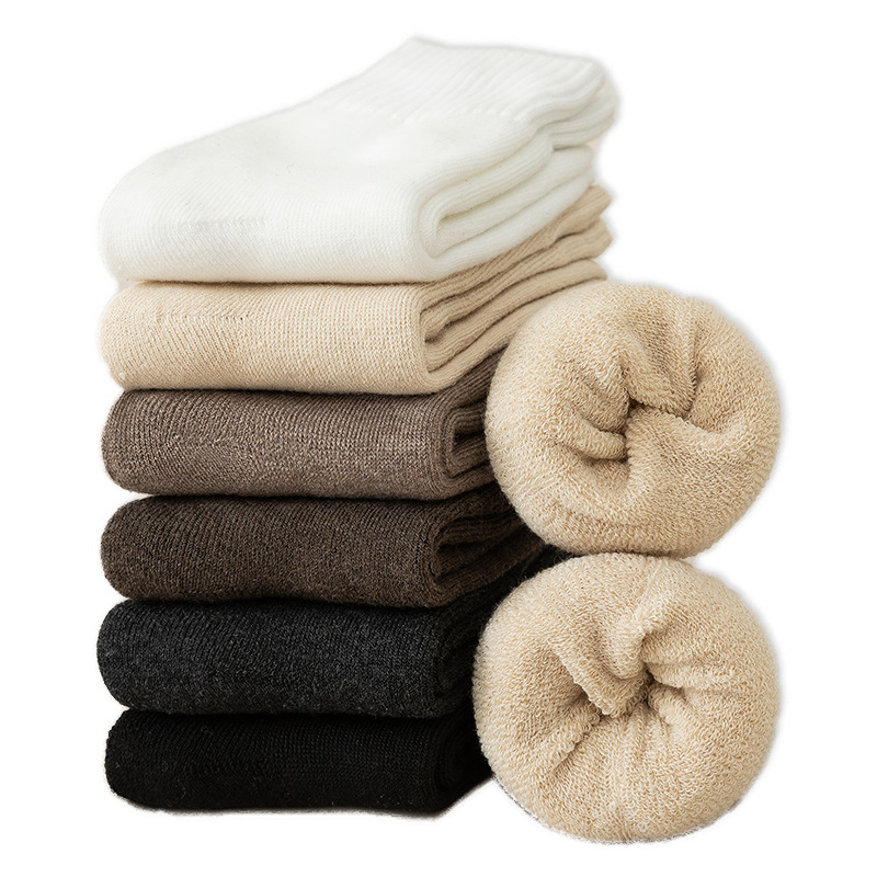 Warm solid color knee socks