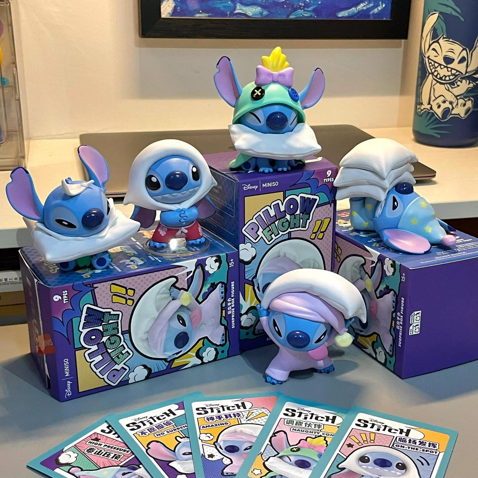 Оригинальный премиум продукт Miniso Disney Stitch Pillow Fight серия слепая коробка модная фигурка