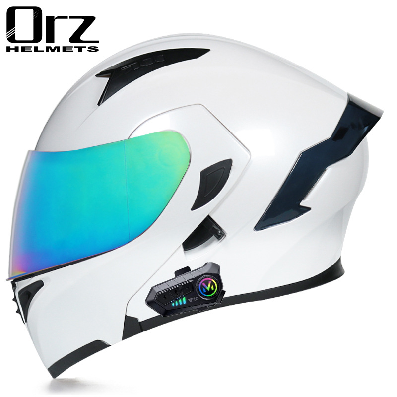 컬러 미러 + Y10 외부 블루투스가있는 펄 화이트