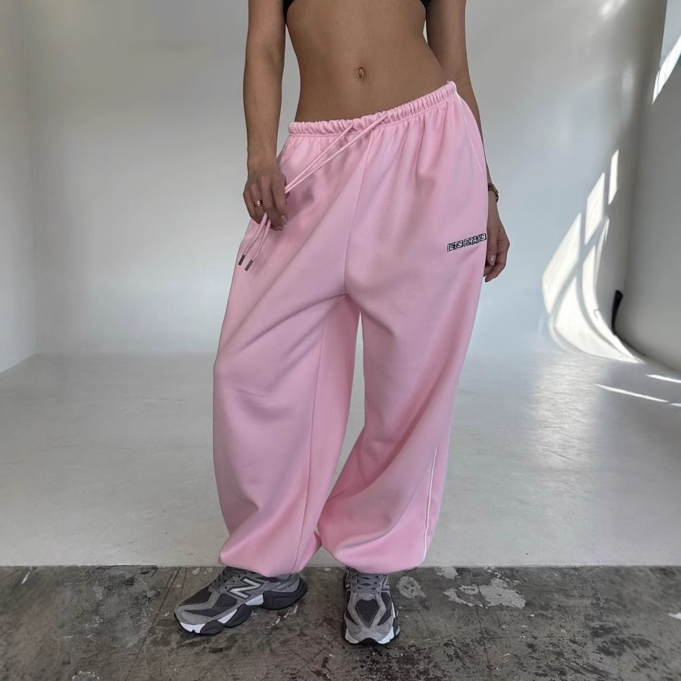 2025 primavera y verano Amazon Mujeres transfronterizas europeas y americanas Pantalones casuales sueltos callejeros americanos Pantalones deportivos de moda Mujeres image 6
