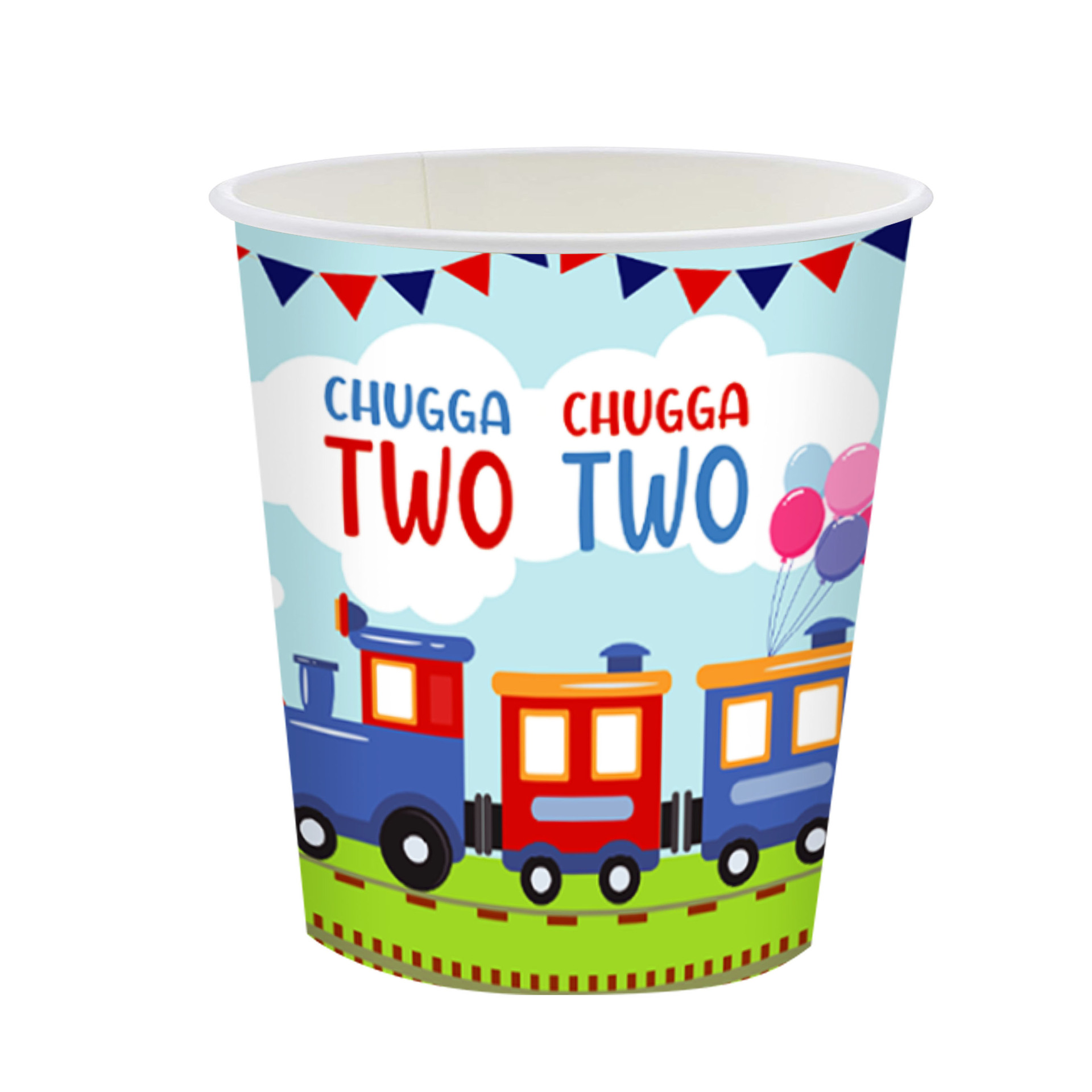 Bandeja de papel transfronteriza tren decoración de lugar de cumpleaños suministros de fiesta bandeja de papel toalla de papel taza de papel juego de vajilla desechable