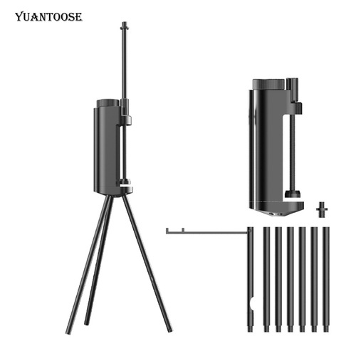 Multifunctional outdoor light stand ground plug, aluminum alloy pan-tilt camping light camera live broadcast stand tripod bracket ground nail