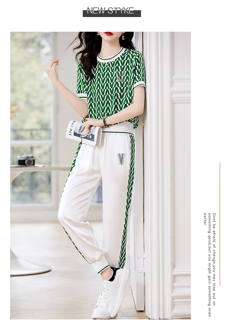 Women's Suit 2023 Summer New Fashionable And Elegant Casual Two-Piece Set For Ladies_ecoleips.com