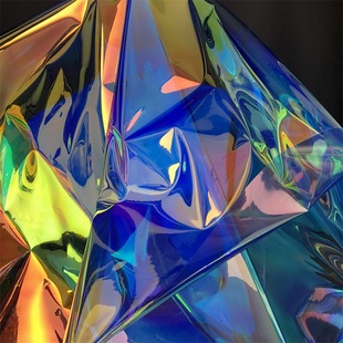 Прозрачный ПВХ дизайнер ткани зеркальная фантомная лазерная красочная флуоресцентная сумка для одежды водонепроницаемый tpu ткани креативный