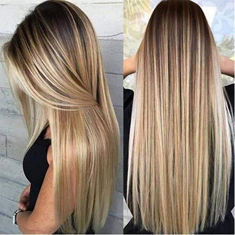 Women's Fashion Street High Temperature Wire Long Bangs Long Straight Hair Wigs display picture 3