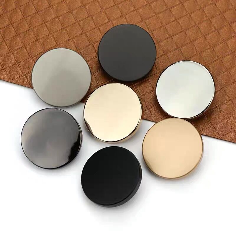 Metal Button Top Women's Overcoat Button Shirt Button Men's Suit Cufflinks Round Flat Woolen Coat Button