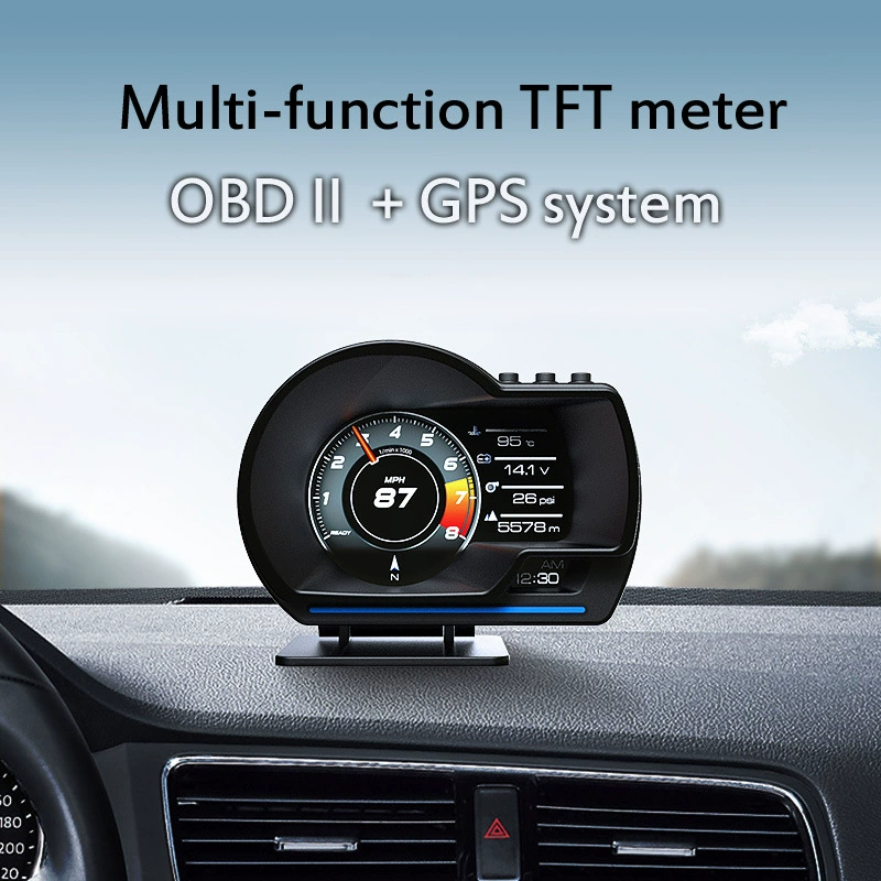 A500 автомобильный OBD прибор, GPS двухрежимный бортовой компьютер, HUD проекционный дисплей, гоночный спидометр P6