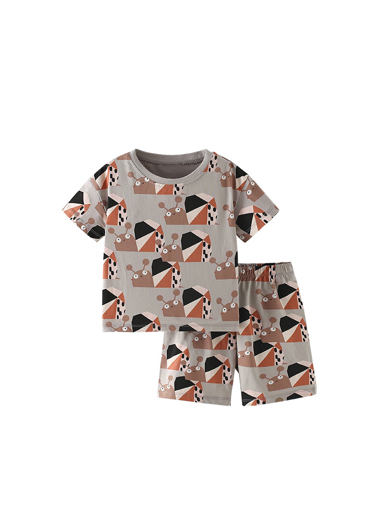 Comercio exterior transfronterizo conjunto infantil malwee niño dos piezas de verano ocio europeo y americano niños de cuello redondo niños mangas cortas