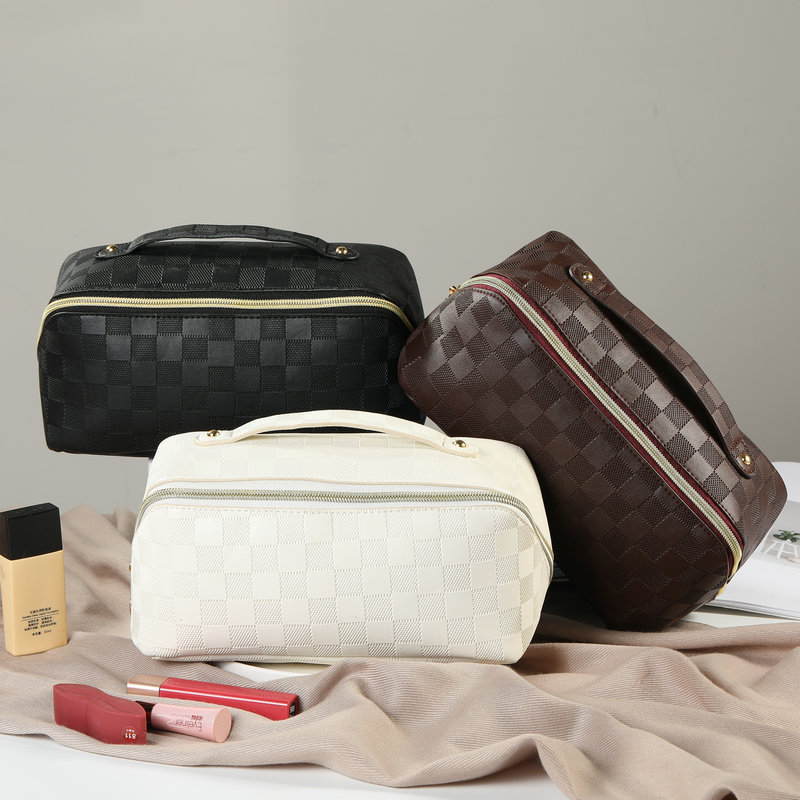 [Alta calidad] Bolsa De Almohada bandeja de ajedrez bolsa de almacenamiento de cosméticos de gran capacidad embrague multifuncional portátil