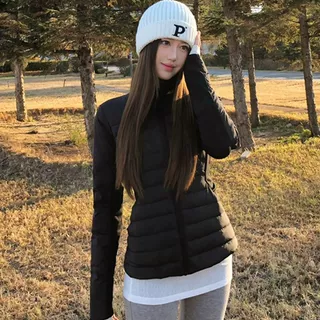 黑色轻薄羽绒服外套女秋冬季2026新款修身保暖内胆小个子短款上衣