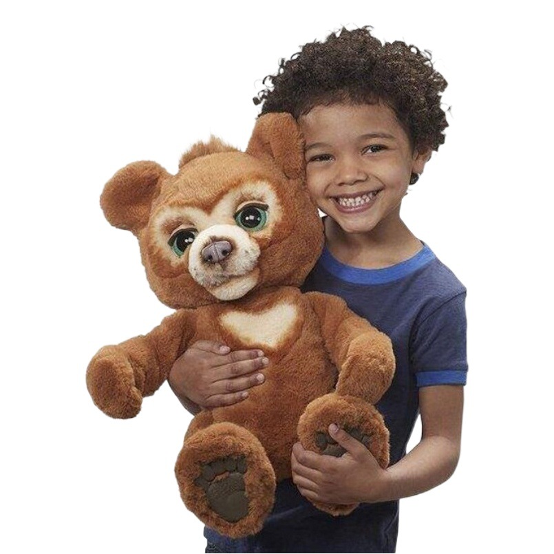 Genuino pequeño León muñeca de peluche juguete curioso oso de peluche sonido pequeño Tigre juguete música Panda muñeca