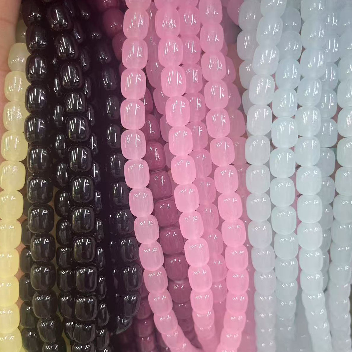 8*10mm琉璃珠玻璃散珠 水晶玻璃珠桶珠DIY手链手串半成品配件批发