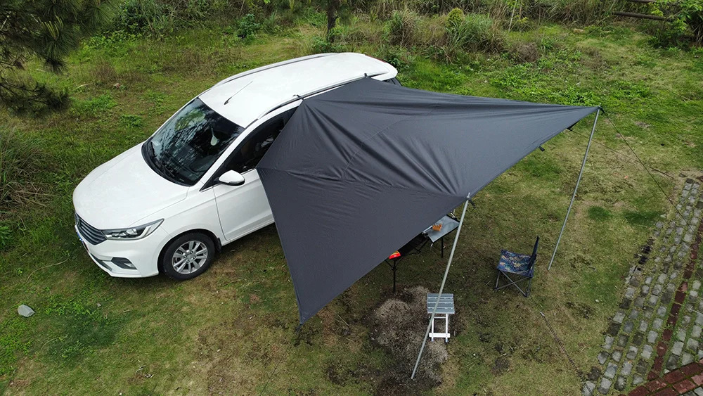 Car Side Canopy Tent Suv Black Glue Sunscreen Sunshade for Road Trips Outdoor Picnic Portable Universal Car Side Tent