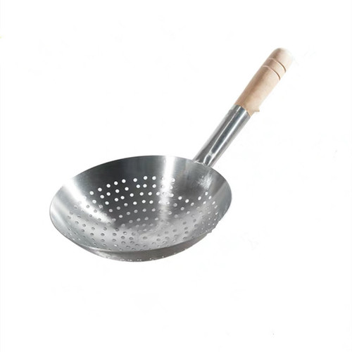 Stainless steel large frying colander thickened filter spoon spicy hot noodle scoop oil basin colander oil grid