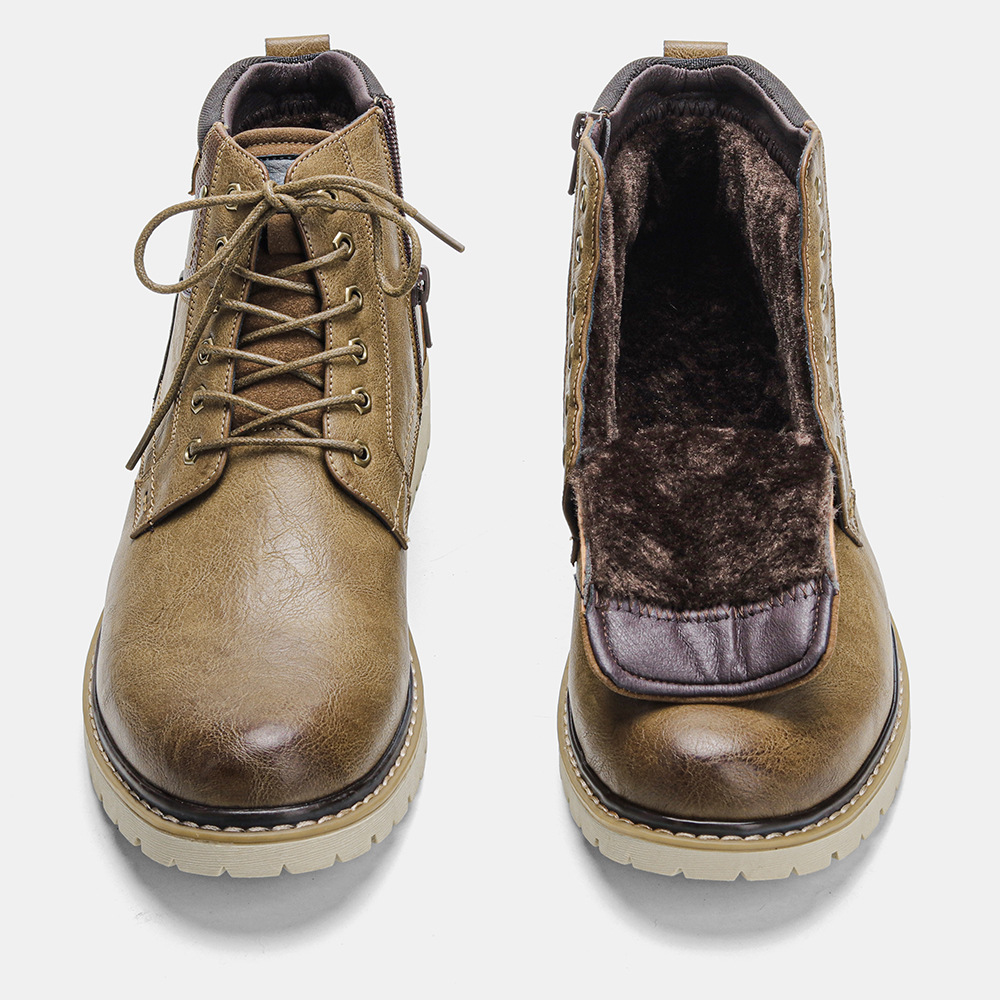  Men's Martin Boots Independent Station Retro Color Polished Ankle Boots Cross-border Trade Men's Shoes Plus Size Autumn and Winter Men's Boots_voghion.com