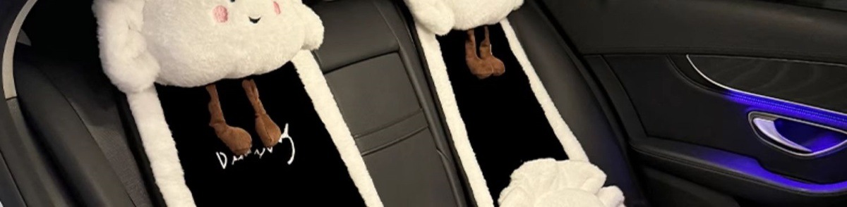 Suitable for Car Lumbar Cushion Integrated Seat Cushion, Cute and Good-Looking Autumn and Winter Warm Car Lumbar Cushion