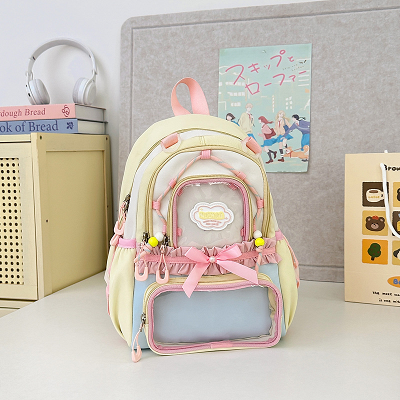 Bolsa de dolor de hombro de arco japonés de color contraste, bolsa de dolor de alta calidad, bolsa de dolor de alta capacidad, bolsa de dolor transparente