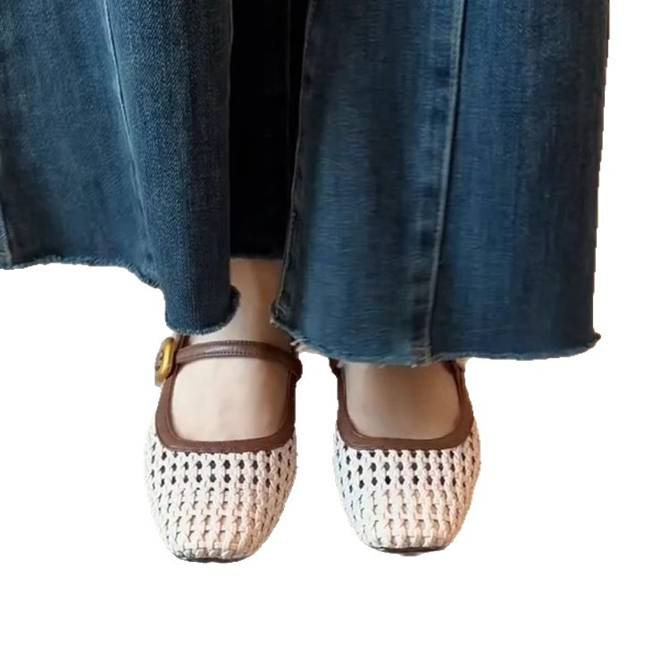 Vintage mary jane pumps voor dames van leer met blokhak_voghion.com