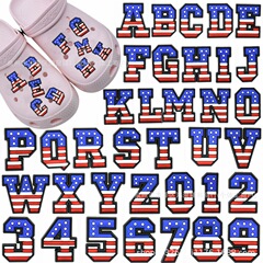 English letter shoes flower DIY detachable bubble stick decoration buckle hole hole shoes shoe accessories PVC button cross-border