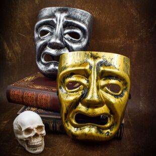 Cross-border field skull mask Halloween full face pain horror mask skull face male cos funny props