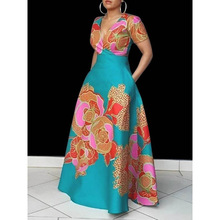 N 94860 Printed slim polyester dress ӡ�����ݵ��ڳ�ȹ