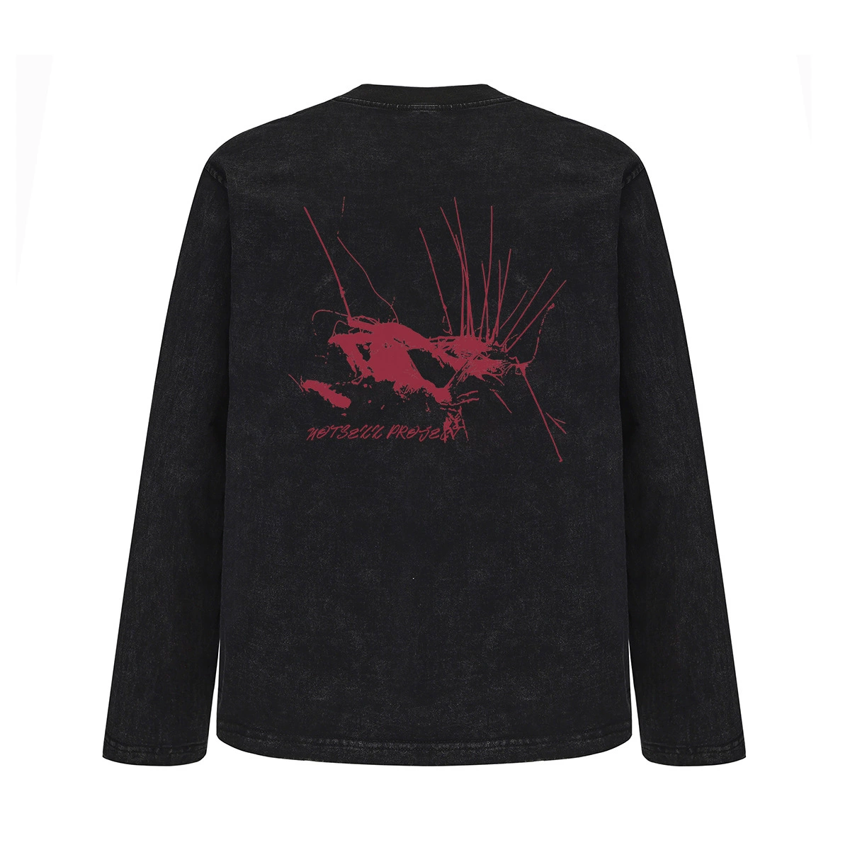 Retro import cotton long-sleeve, oversize, with short sleeve