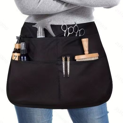 美容院发型师剪刀收纳包围裙半腰美发工具包理发师多兜腰部工具包