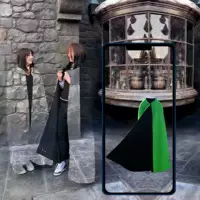 Невидимый плащ Гарри Поттера Universal Studios Плащ невидимости Реквизит для косплея По умолчанию Порядок товара из овечьей шерсти.