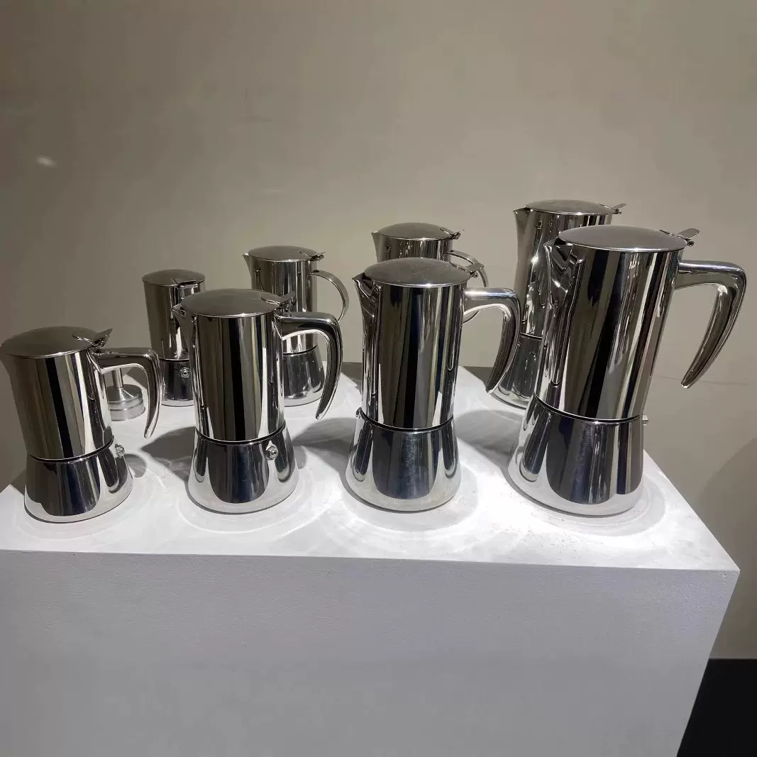 跨境摩卡壶304不锈钢咖啡壶电磁炉用意大利mokapot 加厚覆底