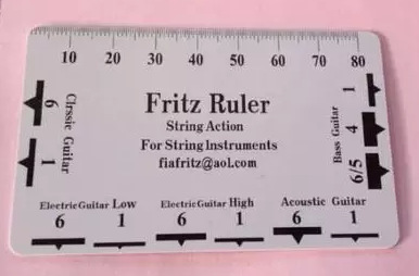 弦高数据测量卡尺 String Pitch Ruler+Fritz Ruler 吉他测量卡