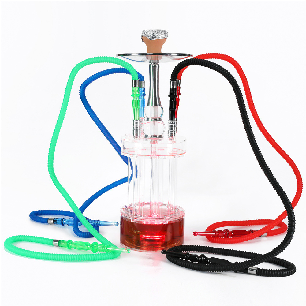 Arabic Shisha Gatlin Hot-selling Large Smoke Four-tube Double-tube Shisha One Piece Drop Shipping
