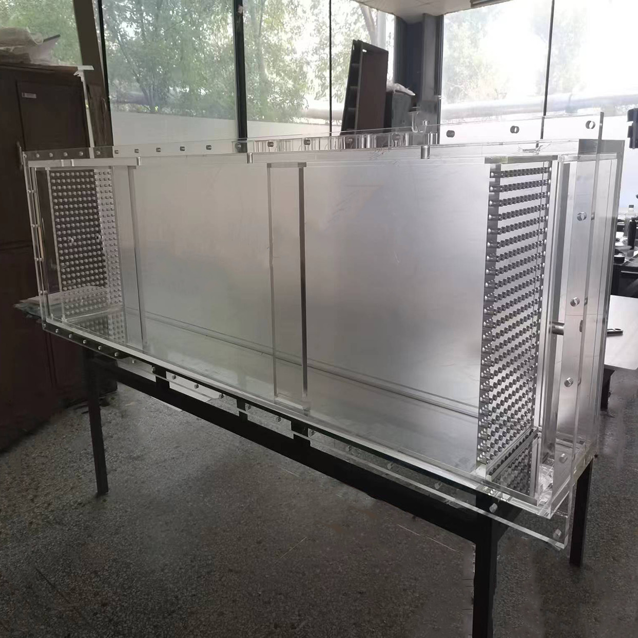 大型亚克力水箱实验装置透明有机玻璃长方形试验打孔过滤箱