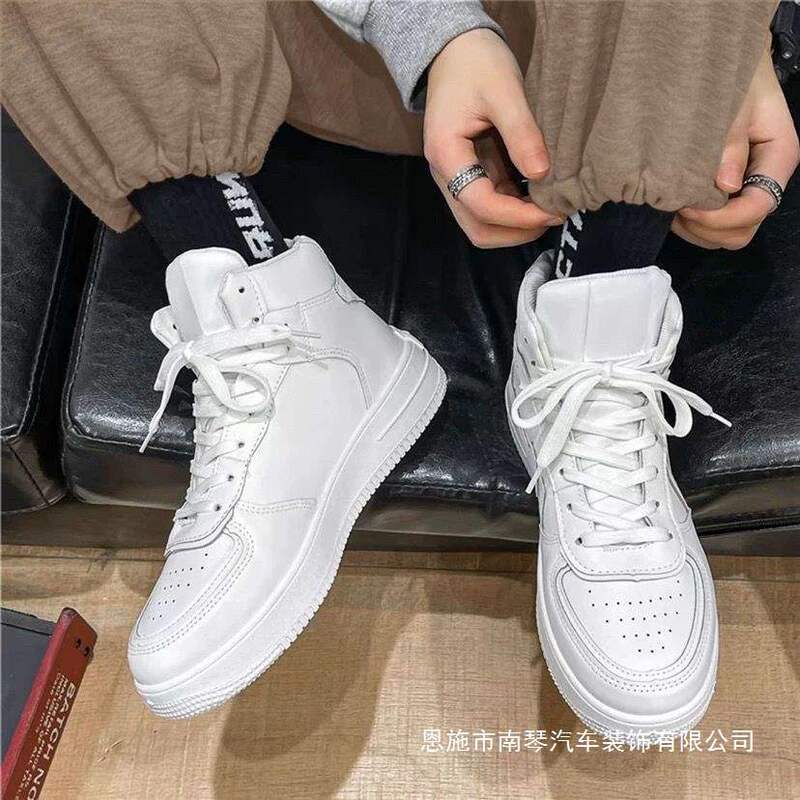 Men's Shoes 2025 Autumn and Winter New High-Top Casual Sports Sneakers Men's Casual White Shoes Students Korean Version Versatile Trend Men's Shoes 2025 Autumn and Winter New High-Top Casual Sports Sneakers Men's Casual White Shoes Students Korean Version Versatile Trend