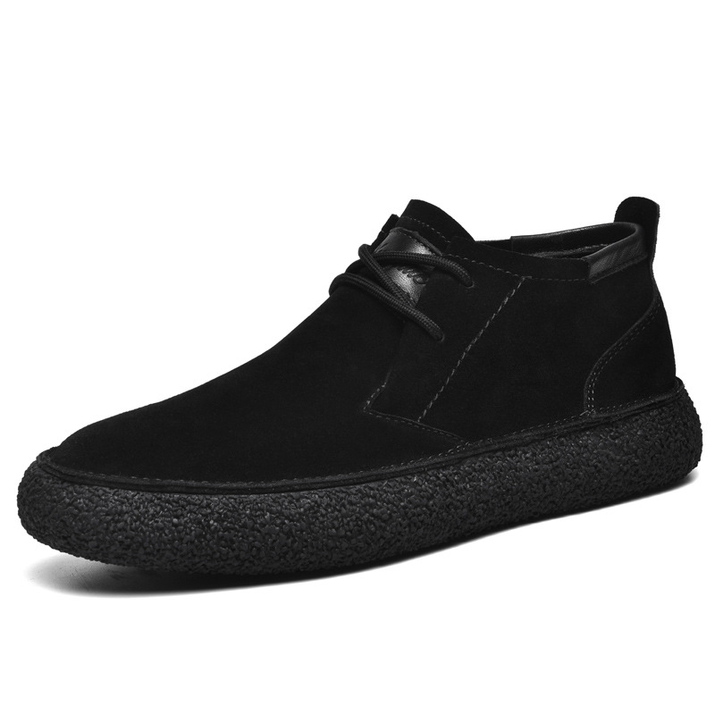 2025 nuevos zapatos de skate de cuero transfronterizos anti-veludera, botas Martin, zapatos de cuero casuales de hombre retro Zhongbang. image 6